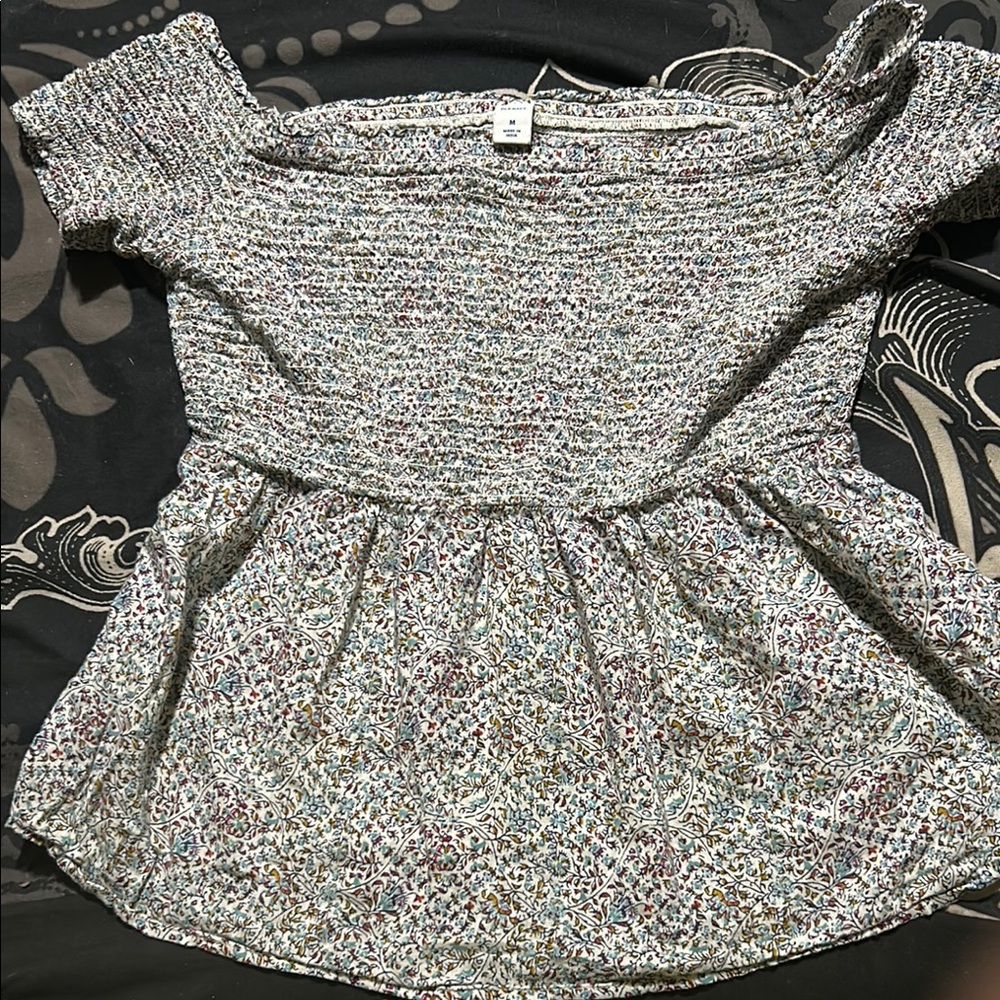 Old Navy Multicolor Floral Smocked Top